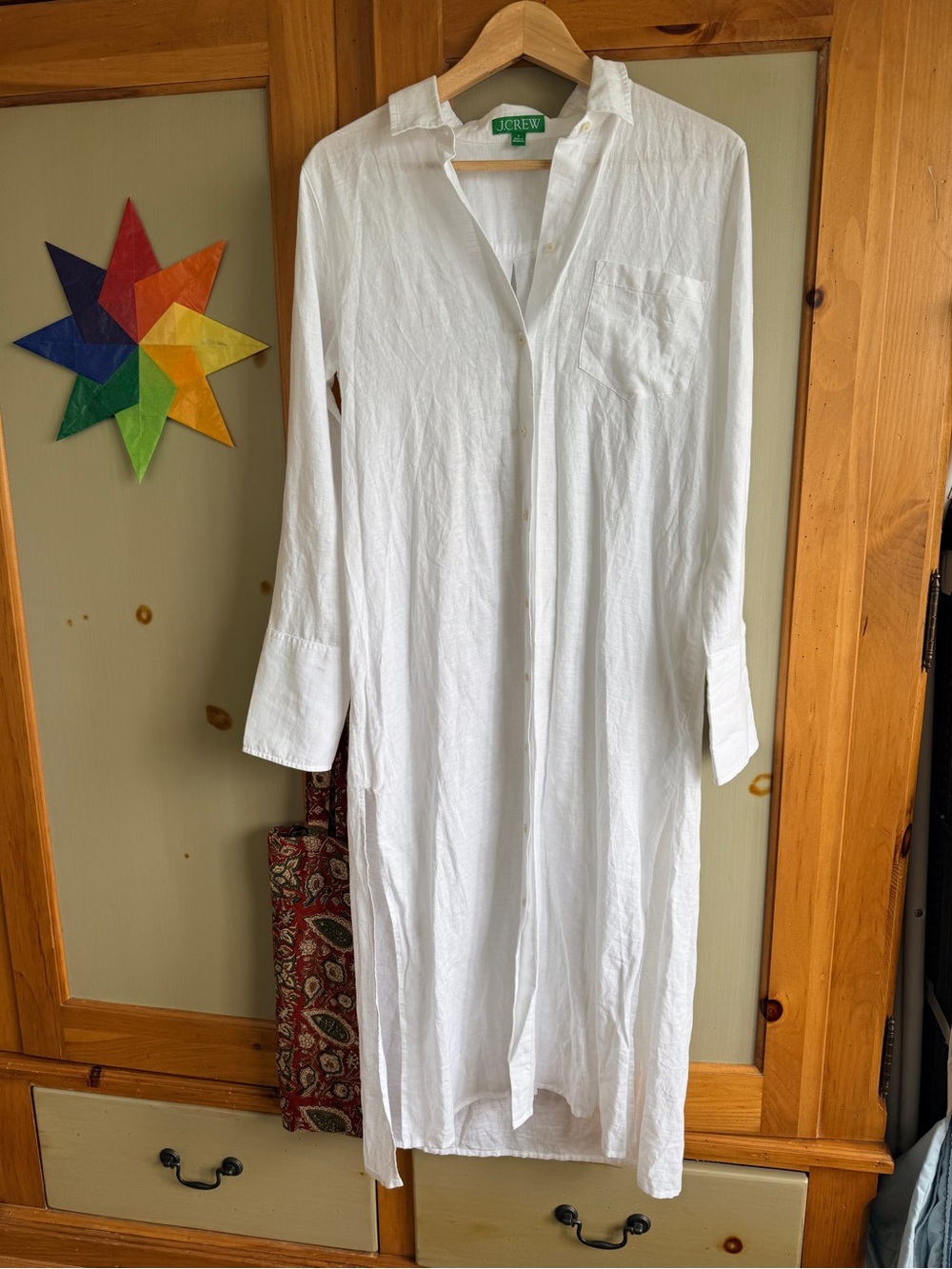 J. Crew linen shirt dress